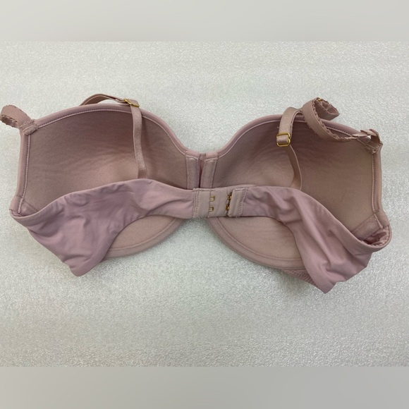THIRDLOVE Pink Cream Tan Brown Lace Bra size 32 D 1/2 - Picture 6 of 9